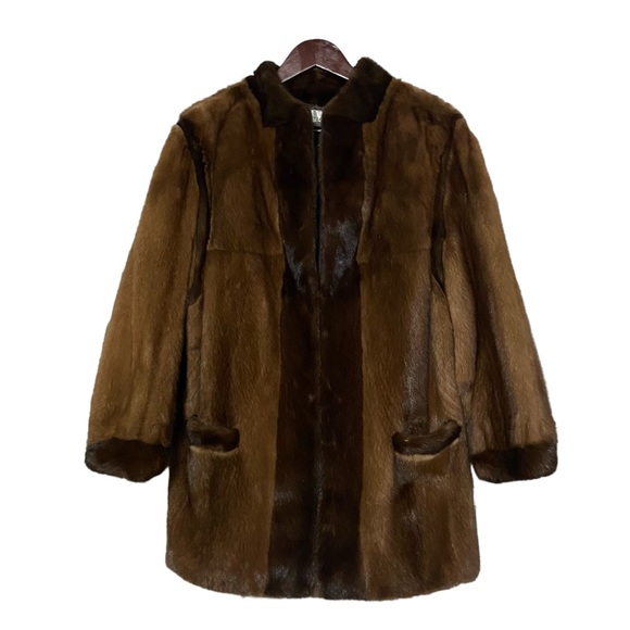 Anastasia Jackets & Blazers - Vintage Anastasia Furs Mink Coat Brown